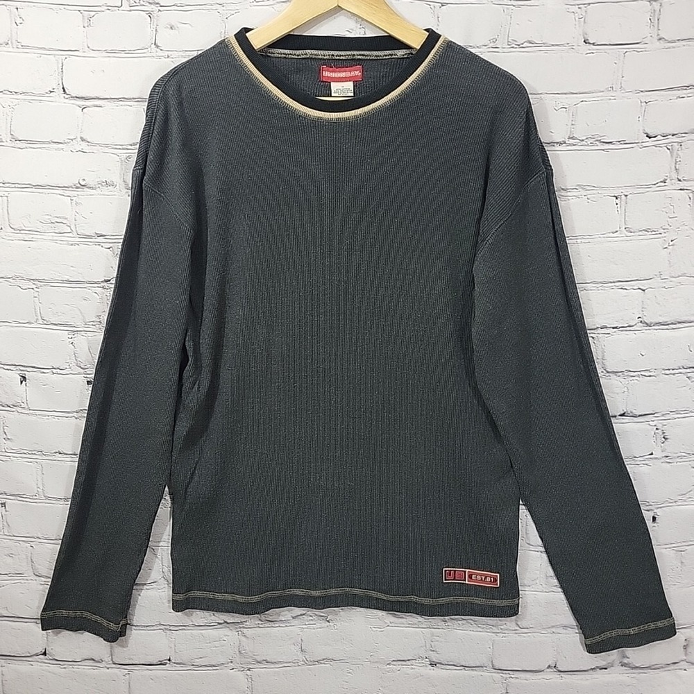 UnionBay Mens Top Thermal M Medium‎ Gray Long Sleeve